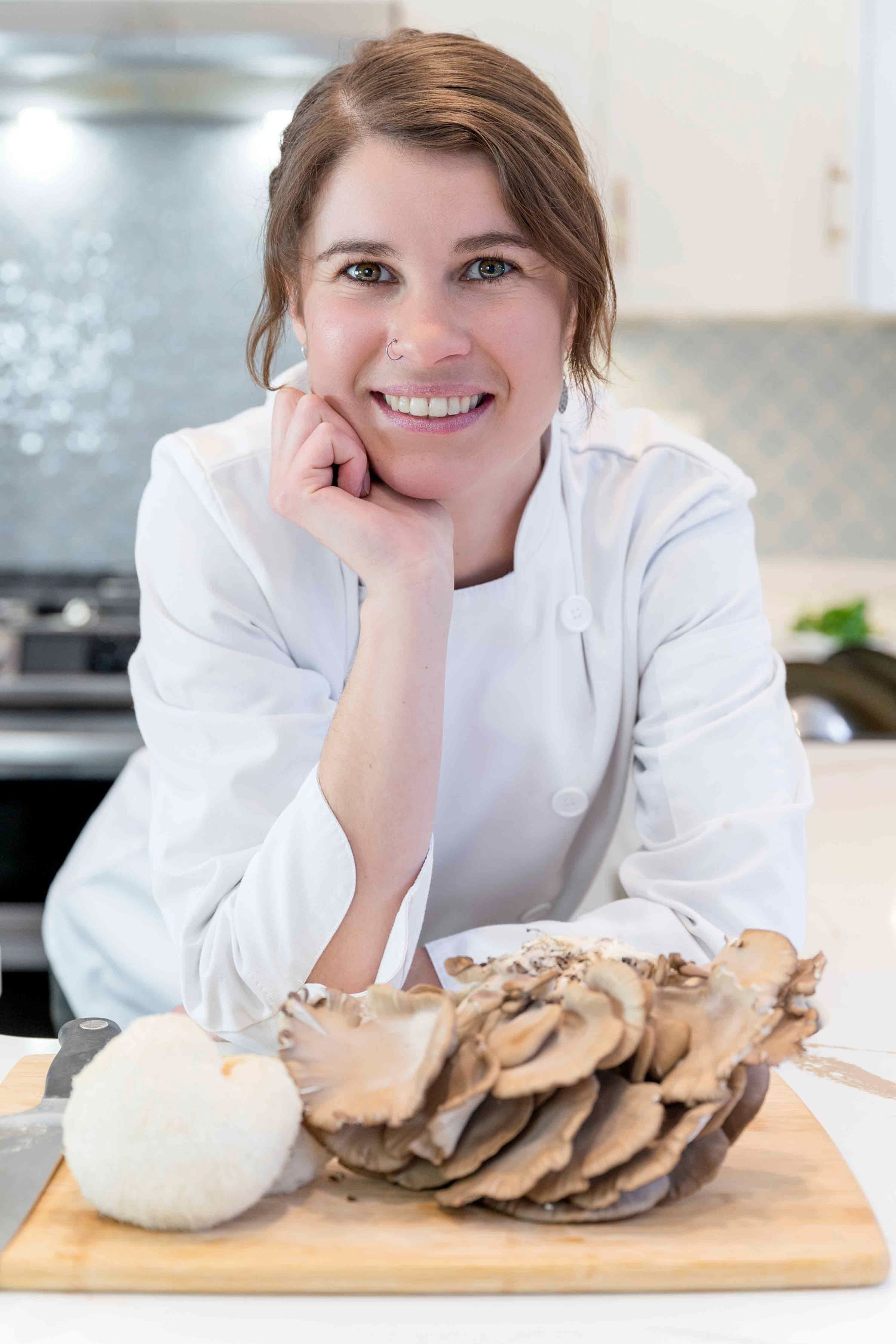 Portrait of chef Rae, looking directly at camera.